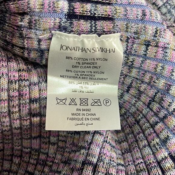 Jonathan Simkhai Fable Cutout Knit Space Dye Midi Dress Size Large - Picture 9 of 9